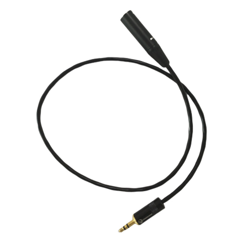 三芯卡侬公头音频线转接头3.5MM 摄影机BMPCC 公转卡农头卡龙公头