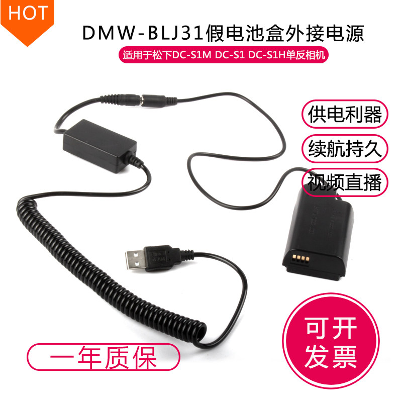 BLJ31适用于松下DC-S1M DC-S1 DC-S1H单反相机DCC16假电池USB接口