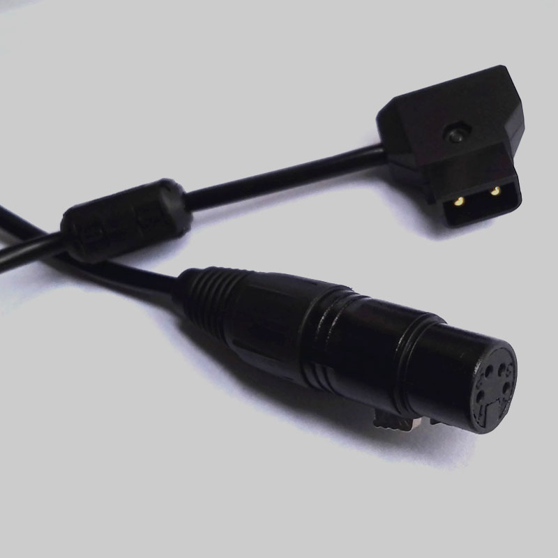 安东相机线 D-tap 转4芯卡侬头,相机彩监线 B型插头0.5米1米1.5米