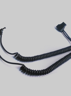 B型口转DC头 一拖二电源 D-TAP弹簧线 BMCC BMPC供电线 一分二