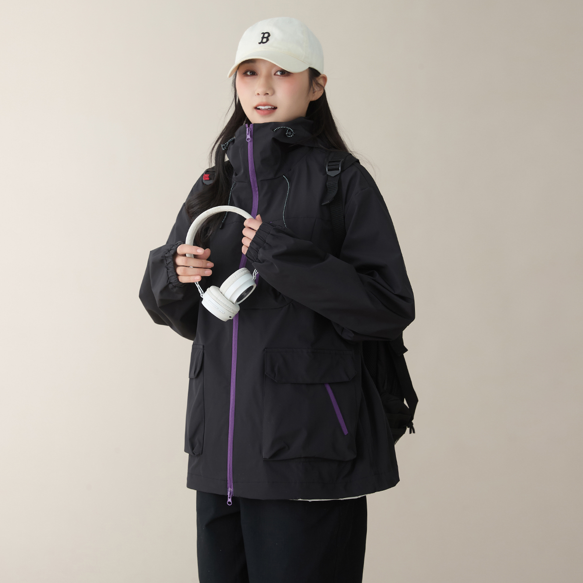 外套女春秋户外休闲冲锋衣