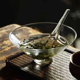 高硼硅耐热玻璃碗泡茶干泡碗玻璃斗笠杯煮茶碗白茶绿茶花茶