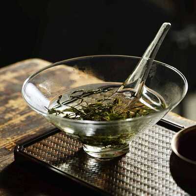高硼硅耐热玻璃碗泡茶干泡碗玻璃斗笠杯煮茶碗白茶绿茶花茶