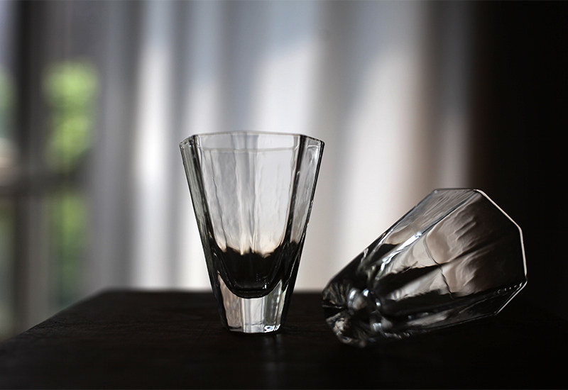 锤纹高硼硅耐热透明玻璃八角茶杯聚香品茗杯单杯功夫茶个人杯