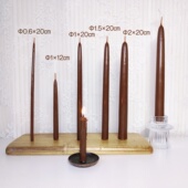 蜂蜡蜡烛 1×20cm棕色大地棕Candel‌收获平衡稳定物质直觉正义感
