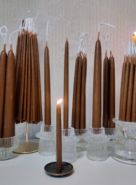 棕色蜂蜡蜡烛Candel‌收获‌大地平衡稳定物质直觉正义感