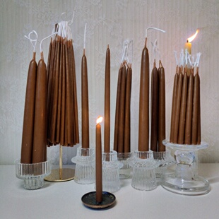 棕色蜂蜡蜡烛Candel‌收获‌大地平衡稳定物质直觉正义感