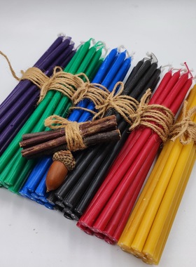 Φ 0.8x20cm Colour beeswax candles Natural Pure Handmade