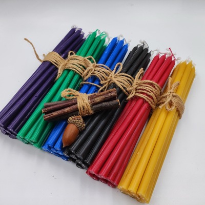 Φ 0.8x20cm Colour beeswax candles Natural Pure Handmade