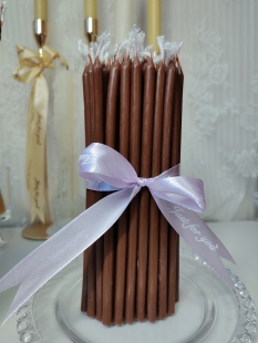 蜂蜡蜡烛 棕色直杆无烟教堂瑜伽冥想赋能净化磁场餐桌美学ins风