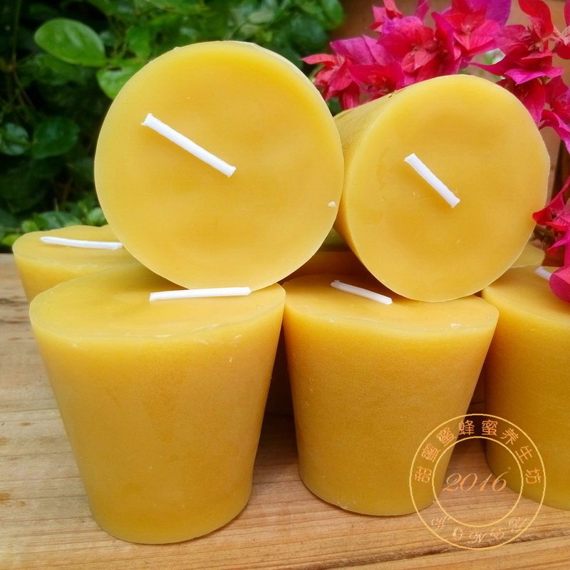 beeswax votive candles 6x5cm handmade cotton wick