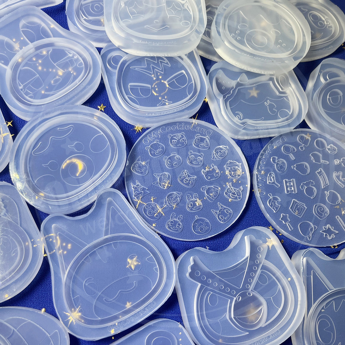 mycookiecan集合啦!动物森友会超可爱小动物全透明流沙滴胶模具