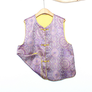 新中式国风圆领马甲女2025年新款夏季高级感气质坎肩背心外搭上衣