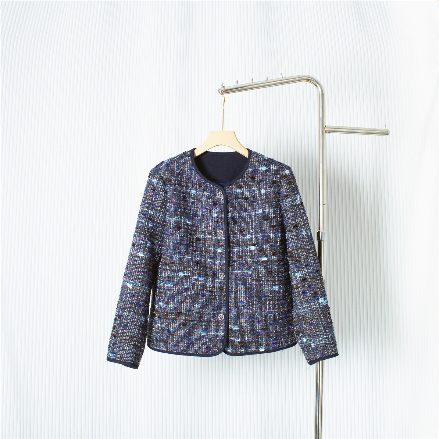 小香风外套女2025秋冬新款轻奢高级感气质名媛粗花呢百搭短款上衣