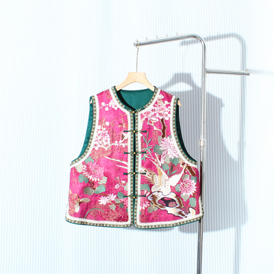 新中式国风重工刺绣马甲背心