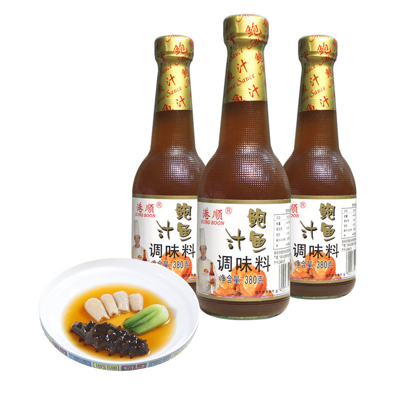 港顺鲍鱼汁380g*12 鲍汁扒鸡腿菇酒店餐厅拌饭面捞海参餐饮专用