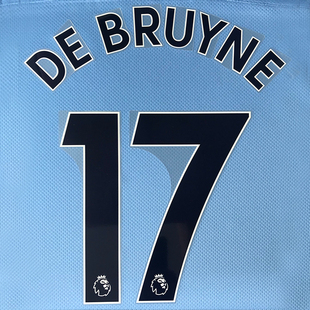 kitsbox正品19/23曼城主场蓝色德布劳内阿圭罗哈兰德B席印字印号