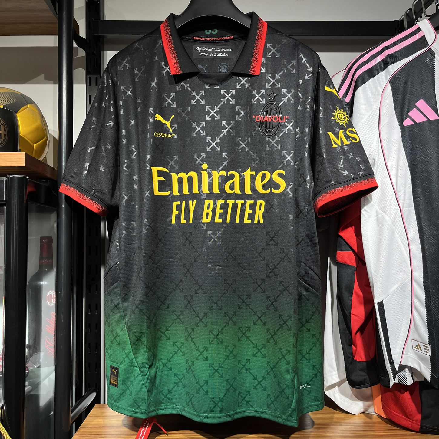 kitsbox正品24/25AC米兰OFF-WITE联名球迷版第四球衣783001-01