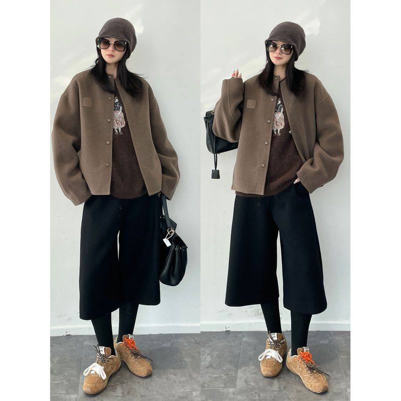 羊毛 表姐同款大毛呢大衣圆领莱赛尔秋冬风南鱼高品质 女简约外套,女装/女士精品,毛呢外套,淘宝优惠券,粉丝福利购,淘宝优惠卷