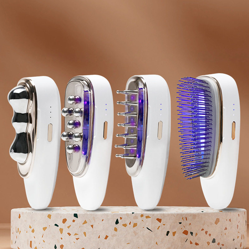 新款四合一面部EMS提拉紧致冷热导入美容仪器 头部按摩放松健发梳,美容美体仪器,其它工具,淘宝优惠券,粉丝福利购,淘宝优惠卷