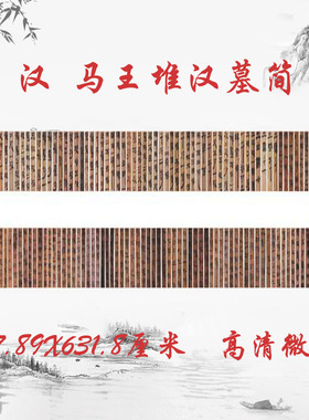 汉马王堆汉墓简复古书法字画墓志考古竹简文字高清复制装饰品