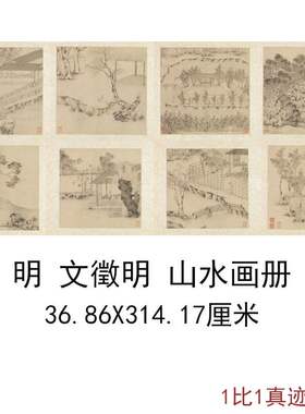文征明山水书画册