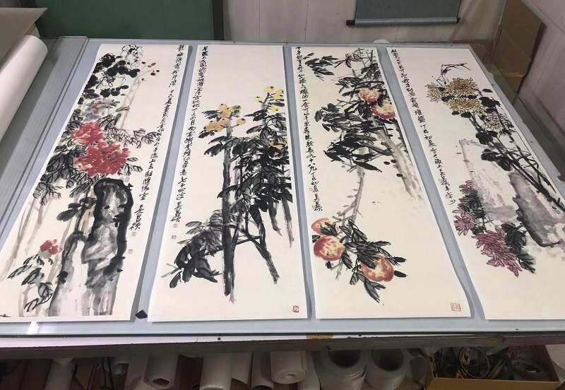 吴昌硕花卉字画国画复制挂画