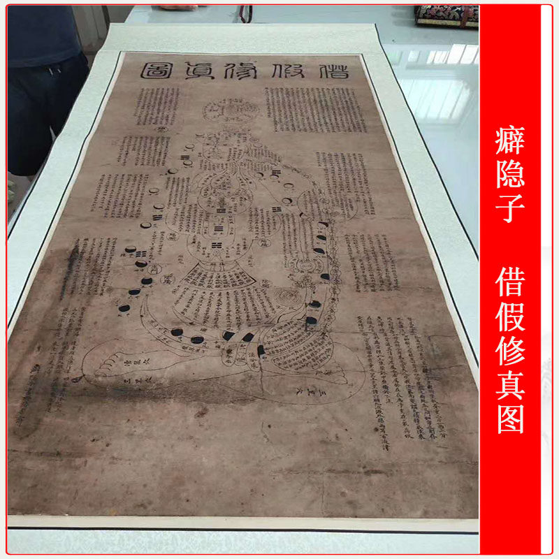 经络图挂画癖隐子借假修真图