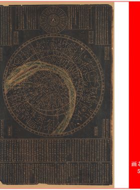 明洪武二十八年天象列次分野星象图复古书画国画高清微喷卷轴装饰