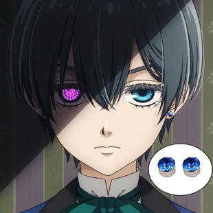 黑执事寄宿学校周边夏尔cos道具耳环女耳夹男钛钢耳钉绿之魔女篇