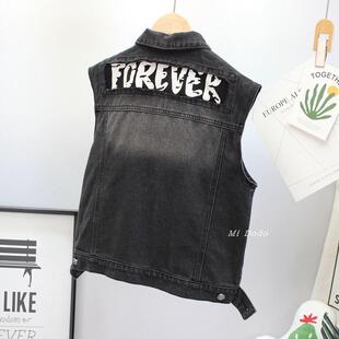 9-19品牌童装男女童秋冬牛仔马甲中大儿童韩范休闲坎肩宽松背心潮