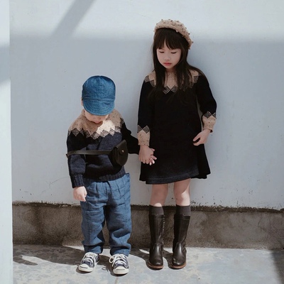 mp系列棒针复古菱格毛线裙保暖