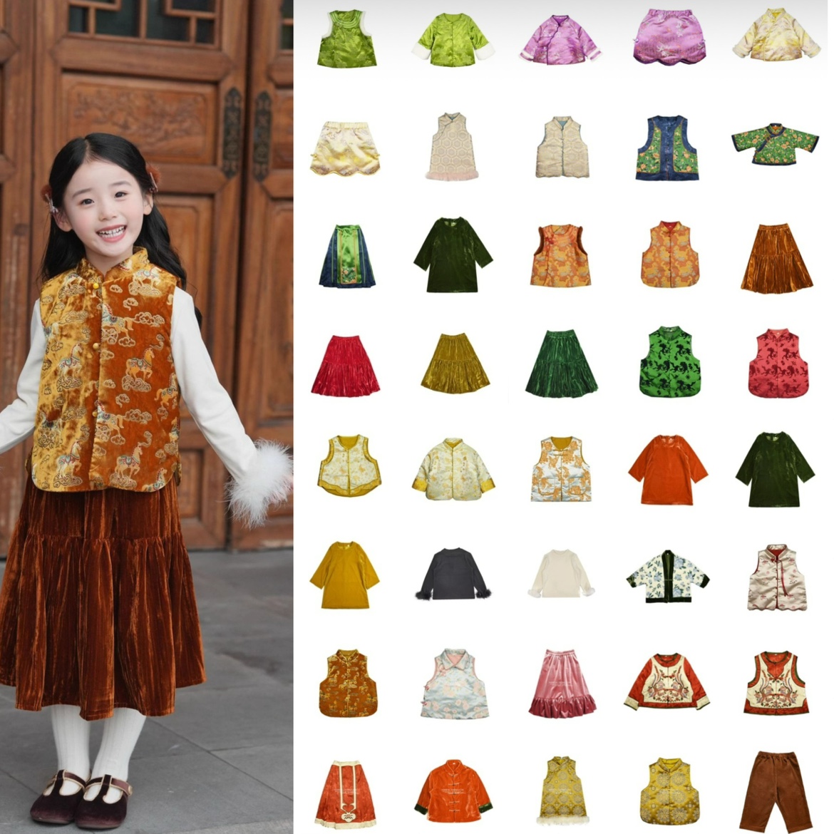 儿童新中式国风旗袍刺绣汉服