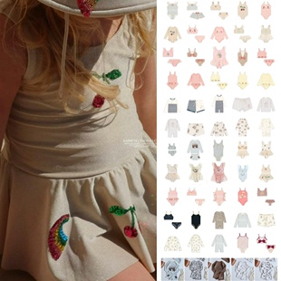 ins款 儿童泳衣长袖 装 男分体度假沙滩裤 26夏ks 防晒女童连体泳衣裤