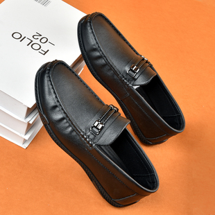 高级感皮鞋 一脚蹬休闲透气夏季 男士 男式 2026新款 男款 豆豆鞋 乐福鞋