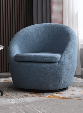 创意北欧布艺沙发简约小户型客厅可旋转办公室沙发休闲区接待网红