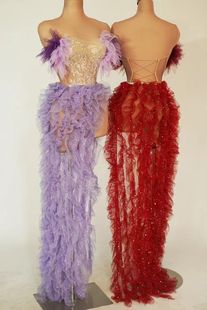 Pieces Set Nightclub Sexy Singer two Party Stage Strapless