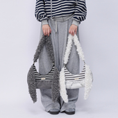 Rebirth野生设定原创设计腋下包女2025冬兔子毛绒百搭通勤斜挎包