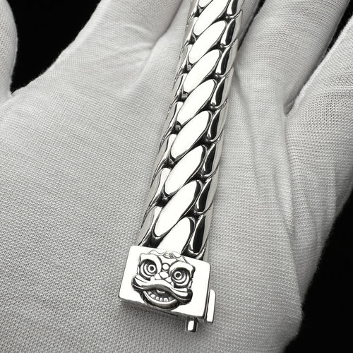 纯银999三马鞭手链手工定制