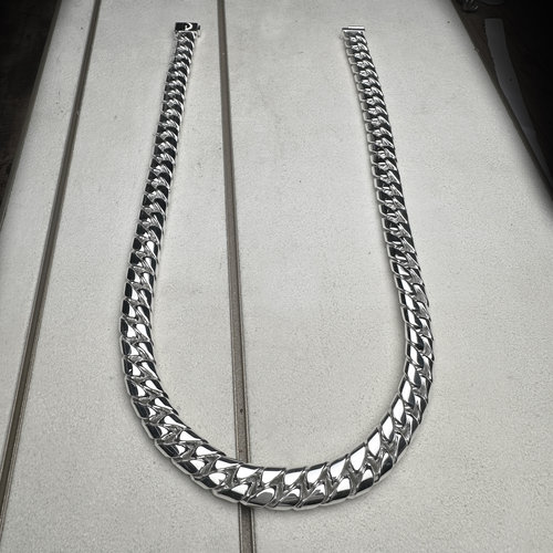 古巴项链纯银999男士百搭