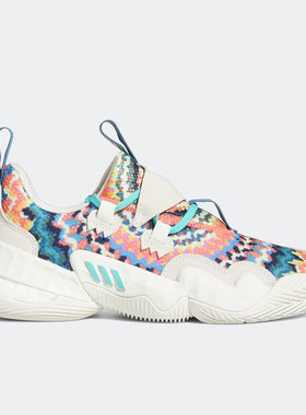 Adidas/阿迪达斯TRAE YOUNG1扎染蓝色橙色男子运动篮球鞋GY0295
