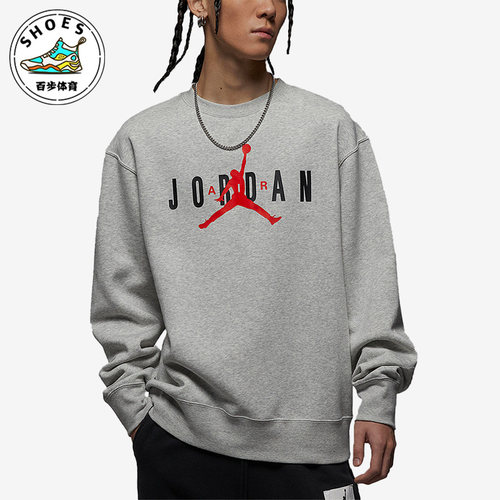 Nike/耐克Air Jordan黑灰男子印花保暖圆领运动卫衣FD9938-050