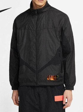 Nike/耐克黑男子时尚舒适休闲运动防风夹克立领外套CV2867-010
