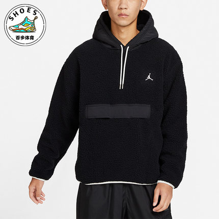Nike/耐克JORDAN黑灰男子休闲保暖连帽宽松运动卫衣DV1587-010