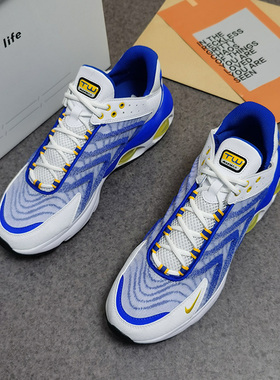 Nike/耐克AIR MAX蓝色白色男子复古时尚缓震气垫跑步鞋DQ3984-100