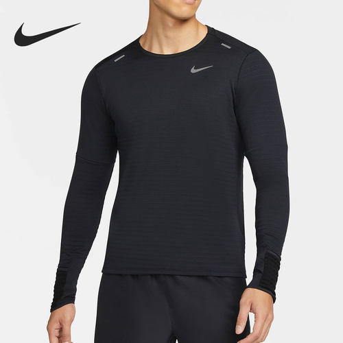 耐克男子加绒保暖跑步上衣