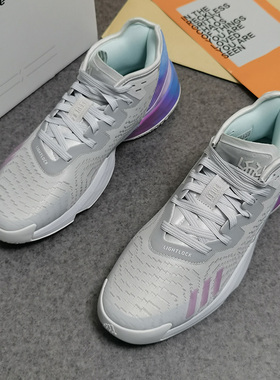 Adidas/阿迪达斯米切尔灰色紫色男子休闲实战专业篮球鞋GY6502