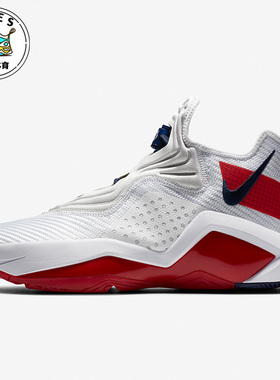 Nike/耐克白色红色男子时尚休闲舒适运动缓震篮球鞋CK6024-100
