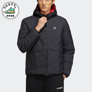 Adidas 冬季 新款 男子保暖双面穿连帽棉服HY7219 阿迪达斯正品