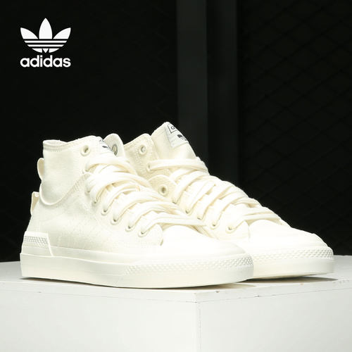 Adidas/阿迪达斯三叶草NIZZA男女舒适休闲运动缓震帆布板鞋G58620